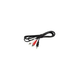 E-green audio 3.5mm stereo (m) - 2xrca (m) 5m crni Kabl ( 21558 )
