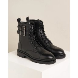 Ženske kožne poluduboke martinke A2147 crne