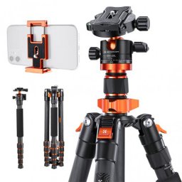 K&F Concept Carbon Fiber Professional Tripod with 360 Degree Ball Head KF09-093V2