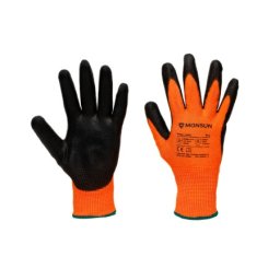 Monsun Rukavice m625 vis-tex otporne na prosecanje sa pu premazom narandžaste,vel.9 ( 60482 )