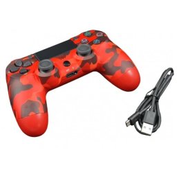 JPD-Wireless-Thrillershock PC/PS4 CAMO RED Gembird Bezicni gamepad sa dvostrukom vibracijom v2
