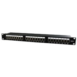 Gembird NPP-C524-002 Cat.5E 24 port shielded patch panel, 19 1U