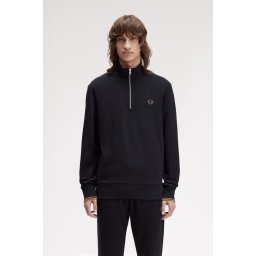 FRED PERRY HALF ZIP DUKS BLKSS