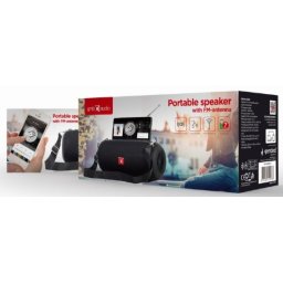 SPK-BT-17 Gembird Portable Bluetooth speaker +handsfree 2x5W, FM, USB, SD, AUX + antena black