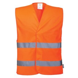 Monsun Prsluk hi-vis m474 sa dve horizontalne trake narandžasti vel.4xl/5xl ( 60634 )