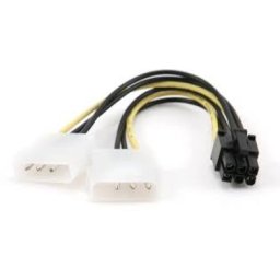 Wiretek 2x4pin molex male na 6pin pciex female ( 14807 )