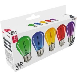 LED SIJALICA FILAMENT E27 0.6W MIX COLOUR AVIDE