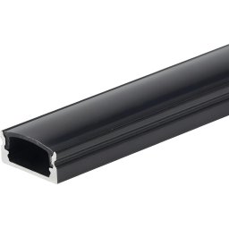 ALUPROFIL ZA LED TRAKE 2M NADGRADNI CRNI SA CRNI DIFUZOROM 5107 OPTONICA