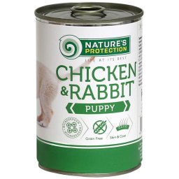 Nature's Protection konzerva za pse Junior - piletina i zečetina 400g