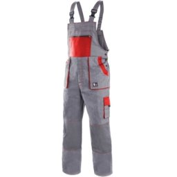 Canis Radne pantalone na tregere luxy robin sivo-crvene vel.46 ( 56524 )