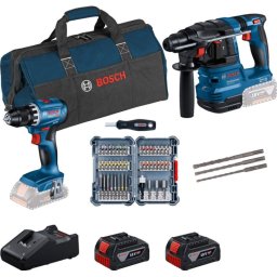 Bosch akumulatorski set GBH 18V-22 + GSR 18V-45 + 2 x 18V 5,0Ah + torba i set pribora, 0615V0003D
