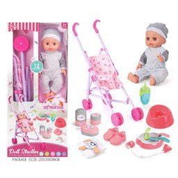 Ittl beba 30cm,pije/piški i kolica a kolica ( 016125 )