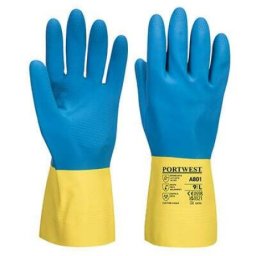 Portwest Rukavice a801 double latex žuto/plave vel. s ( 54354 )