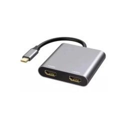 E-green Adapter USB 3.1 tip C (M) - 2 x HDMI