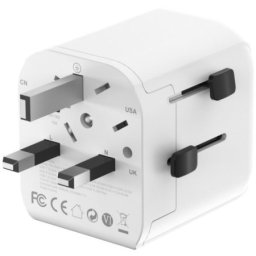 Gembird TPA-EU1A1C20-01-W Travel adapter Univerzalni, sa uzemljenjem 20W