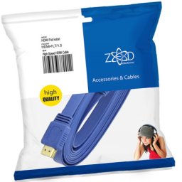 Zed electronic HDMI kabl, pljosnati, 1.5 met, ver. 2.0, 3D, Ethernet - HDMI-FLT/1,5