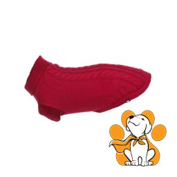 Trixie Kenton Red S 36cm, Pleteni Džemper U Crvenoj Boji Za Hladno Vreme