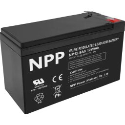 NPP NP12V-9Ah-T1, AGM BATTERY, C20=9AH, T1, 151x65x94x100, 2,5KG, BLACK