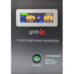 UPS-PSW-800VA GMB LONG, cist sinusni pretvarac sa produzenom autonomijom 500W-220V/12V
