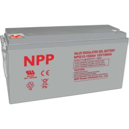 NPP NPG12V-150Ah, GEL BATTERY, C20=150AH, T16, 485*172*240*240, 39,5KG, Light grey