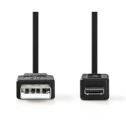 NEDIS CCGP60880BK20 micro USB kabl 2.0, 480Mbps, 2m, okrugli