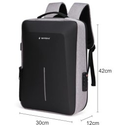NCC-15-KLB022 Gembird Ranac za laptop 15,6inc 42x30x12cm, USB konektor, brava za zakljucavanje, 800g