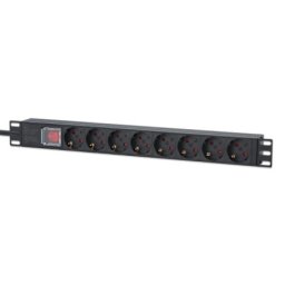 Intellinet 715126 19"/1U sa 8 utilnica/prekidač/2m PDU kabl