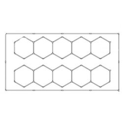 Led tube light 10 heads 6500K 632W tube: 1200mm 12pcs+ 440mm 52pcs 100-110LM/W PF򟜬.5 CRI&#6531080 PC 242465