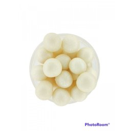 Dekorativne perle BELE 15mm 50g