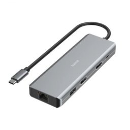 Hama usb-c hub, 9 portova, 2 x hdmi™, usb-a, usb-c, lan ( 200142 )