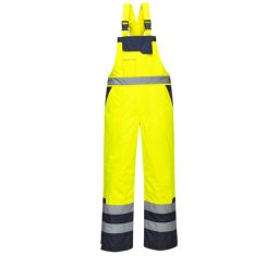 Portwest Radne pantalone sa tregerima contrast s489 postavljene žute, vel.l ( 61564 )