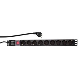 A4N Produzni kabl sa zastitom 9 uticnica 16A, PDU 1U, aluminium sa zastitom, 2m (3)