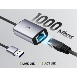 USB 3.0 ethernet adapter Cudy UE10A Fast Ethernet LAN adapter 10/100/1000, USB mrezna kartica