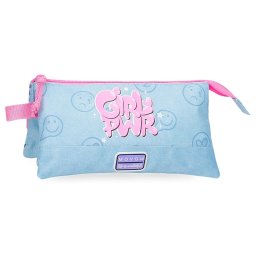 MOVOM GIRL POWER prazna pernica sa 3 pregrade - plava