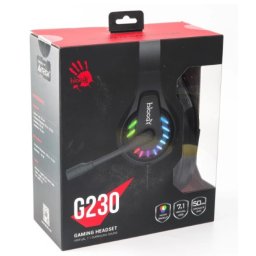 A4-G230 A4Tech Bloody gejmerske slusalice sa mikrofonom, 7.1 SURROUND, 50mm/16ohm, NEON, USB BLACK