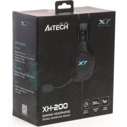 A4-XH-200 A4Tech X7 gejmerske slusalice sa mikrofonom, SURROUND, 50mm/16ohm, USB, LED, Black