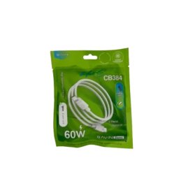 Bavin kabl cb384cc pleteni 60w 1m type c-type c bela ( 90135 )