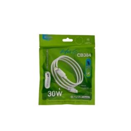 Bavin kabl cb384pd pleteni 30w 1m type c-lightning bela ( 90136 )