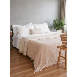Pamučni prekivač sa dva lica 230x280cm Cream ( VLK000219-cream )