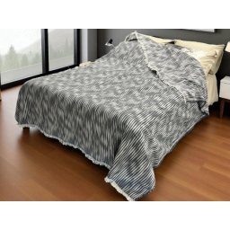 Pamučni prekivač sa dva lica 240x260cm Grey/White ( VLK000220-grey/white )