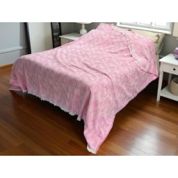 Pamučni prekivač sa dva lica 240x260cm Pink/White ( VLK000220-pink/white )