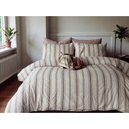 Komplet set posteljina Cotton-Life 200x220cm Kahve - Francuski ležaj ( VLK000423-kahve )