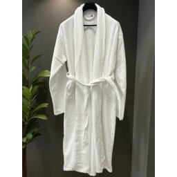 Bade mantil Pliš XXL - veličina D2 Model Bela boja linije ( VLK000313-plis d2 belabojalinije )