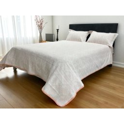 Prekrivač Elegance 250x260cm i 2 jastučnice Svetlo roze boja ( VLK000379-svetlorozeboja )