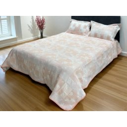 Prekrivač Elegance 250x260cm i 2 jastučnice Roze boja ( VLK000379-rozeboja )