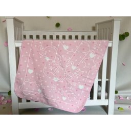 Bebi ćebe Emboss - 100x120cm Family Pink ( VLK000363-Familypink )