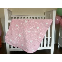 Bebi ćebe Emboss - 100x120cm Happy days Pink ( VLK000363-HappydaysPink )