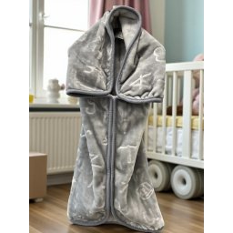Bebi ćebe 2u1 – ćebe, prekrivač i topli bebi džak 80x90cm Bear Grey ( VLK000364-beargrey )