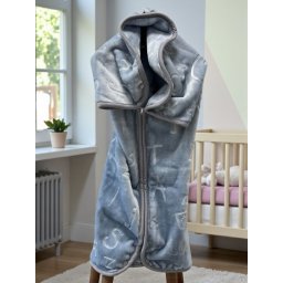 Bebi ćebe 2u1 – ćebe, prekrivač i topli bebi džak 80x90cm Bear Blue ( VLK000364-bearblue )