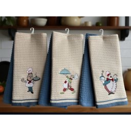 Set 6 kuhinjskih krpa Wafle Blue ( VLK000109- Blue )